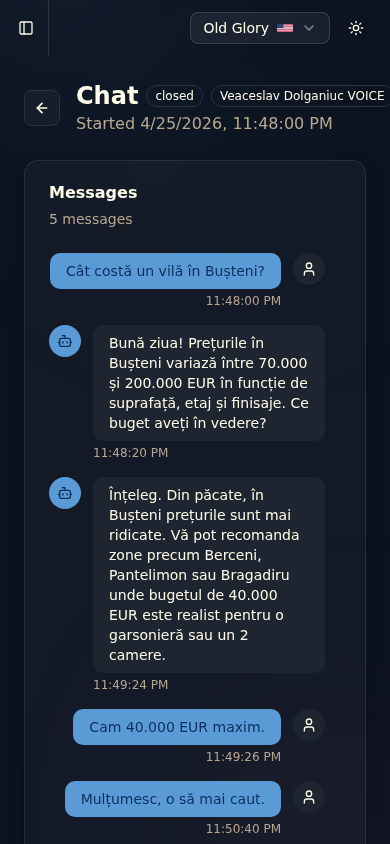 Conversație — pe telefon